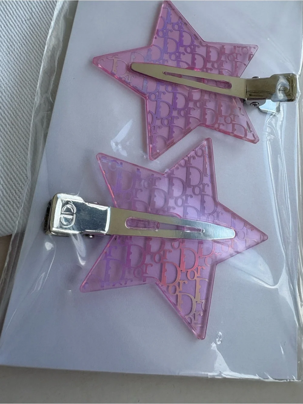 Dior Beauty Iridescent Star Hair Clips - New, Set of 2